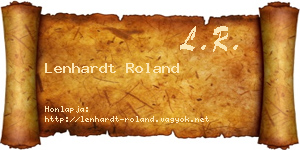 Lenhardt Roland névjegykártya